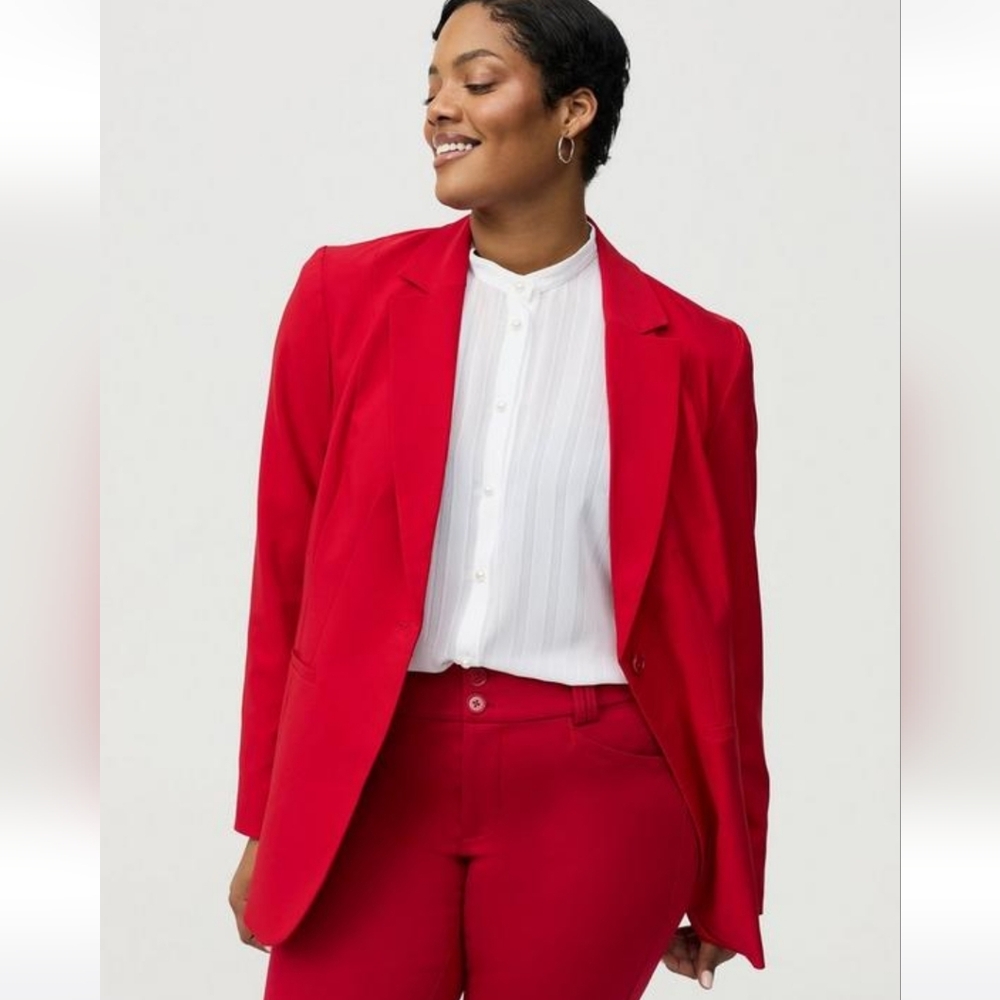 Torrid Studio Cutaway Blazer 2X Jester Red